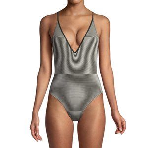 NWT MARYSIA B&W Stripe One Piece Swimsuit